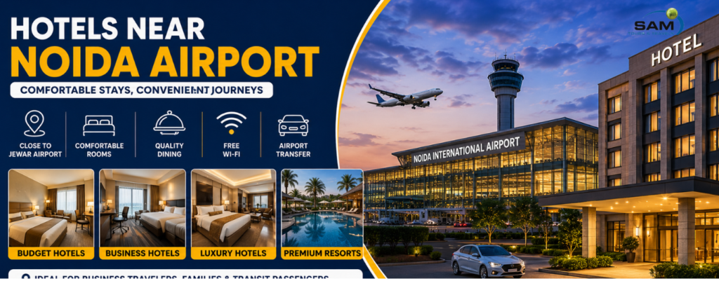 Hotels near Noida International Airport offering budget and luxury accommodation for travelers.